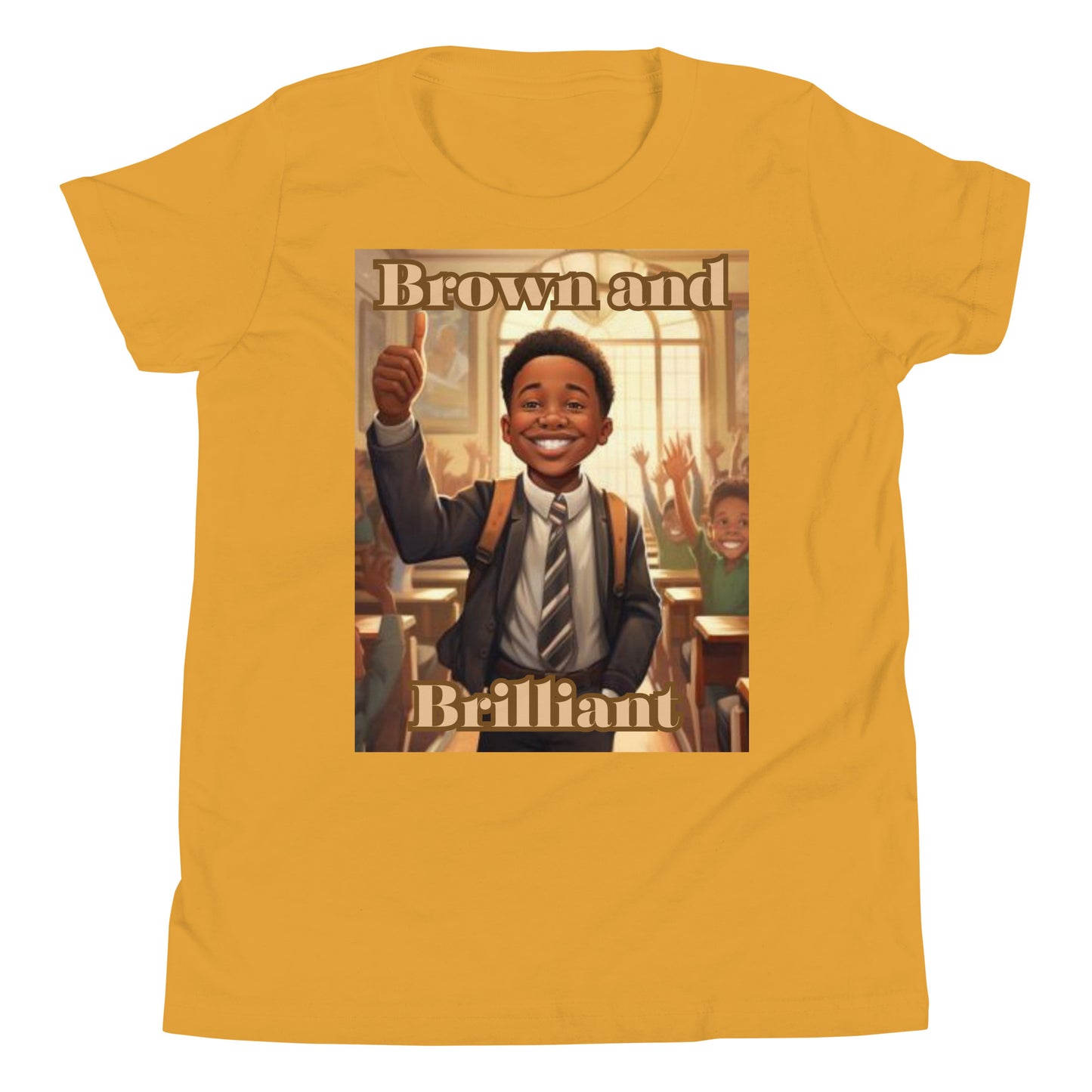 Brown and Brilliant Leader Youth Short Sleeve T-Shirt