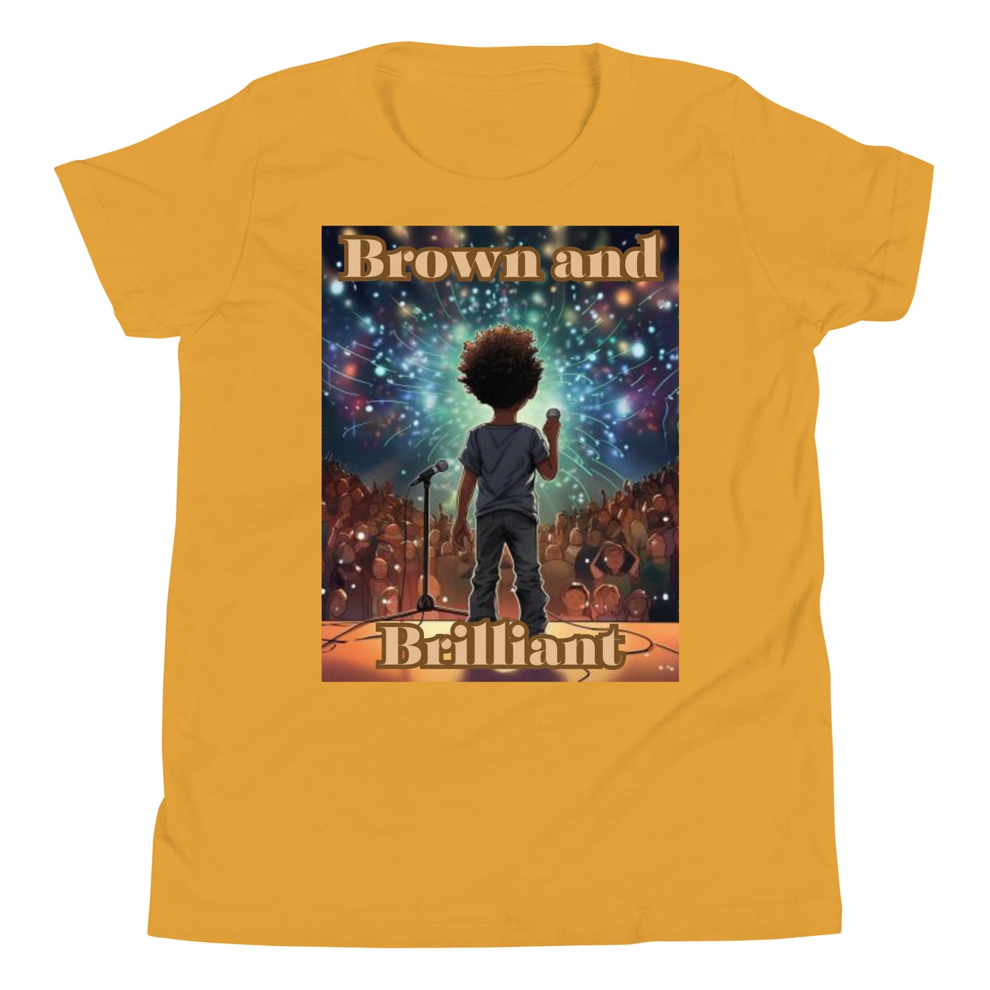 Brown and Brilliant Performer Youth Short Sleeve T-Shirt