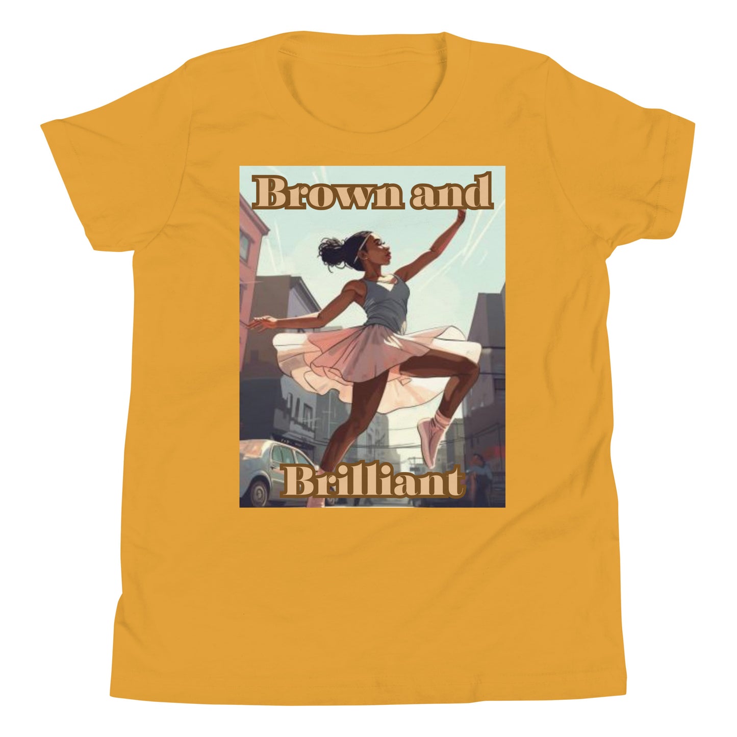 Brown and Brilliant Dancer Youth Short Sleeve T-Shirt