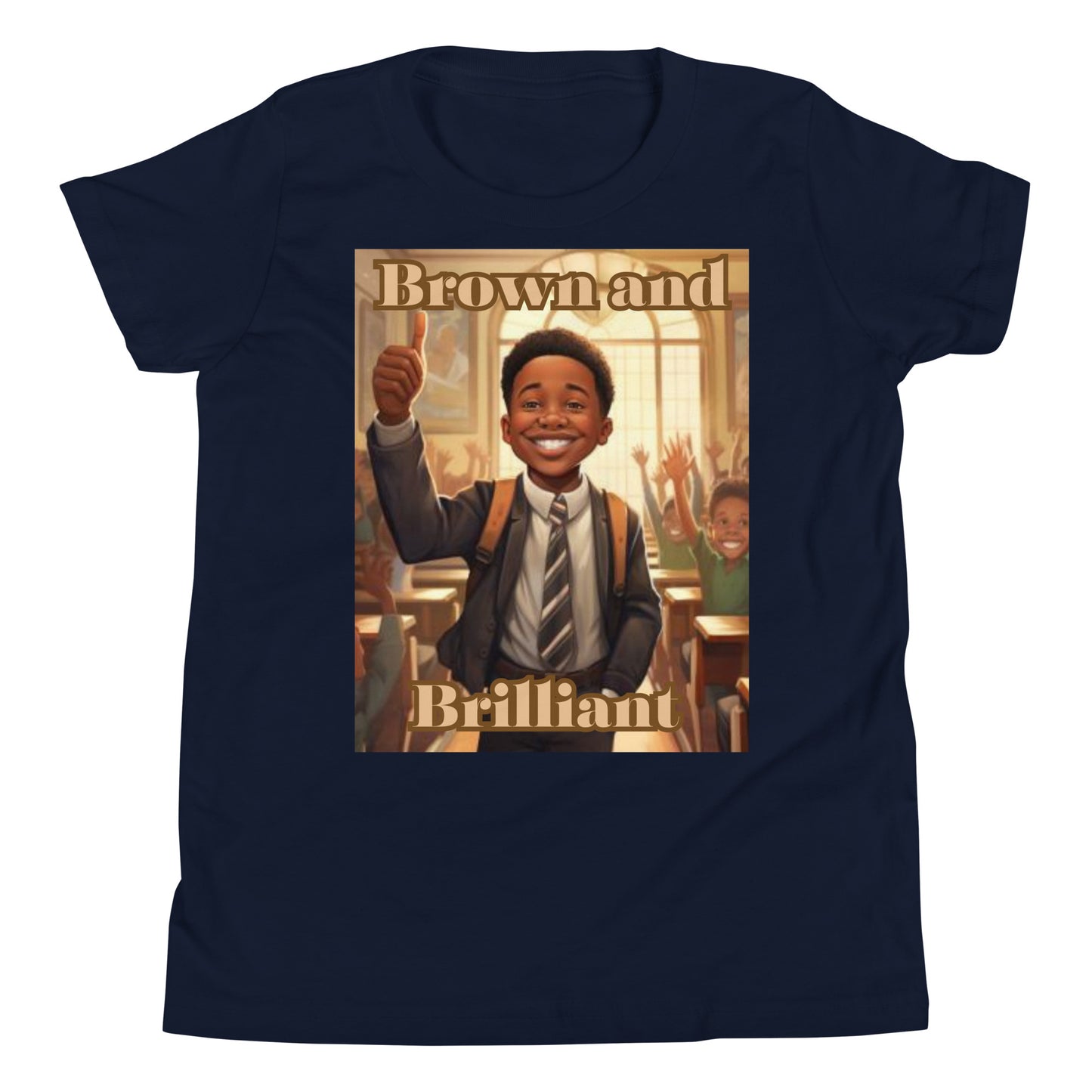 Brown and Brilliant Leader Youth Short Sleeve T-Shirt