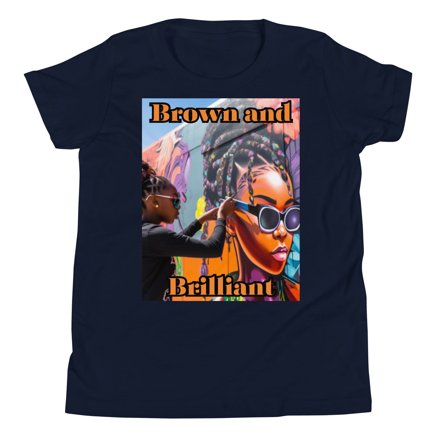 Brown and Brilliant Artist Youth Short Sleeve T-Shirt