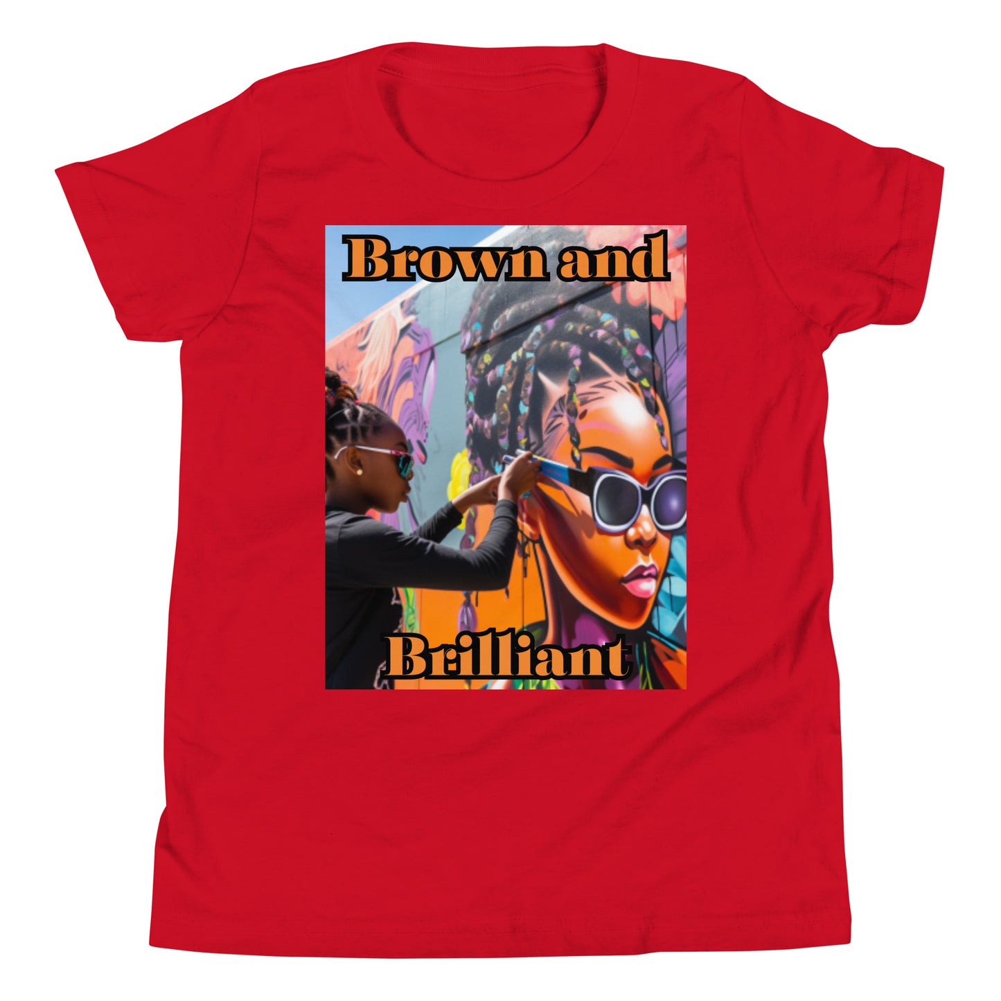 Brown and Brilliant Artist Youth Short Sleeve T-Shirt