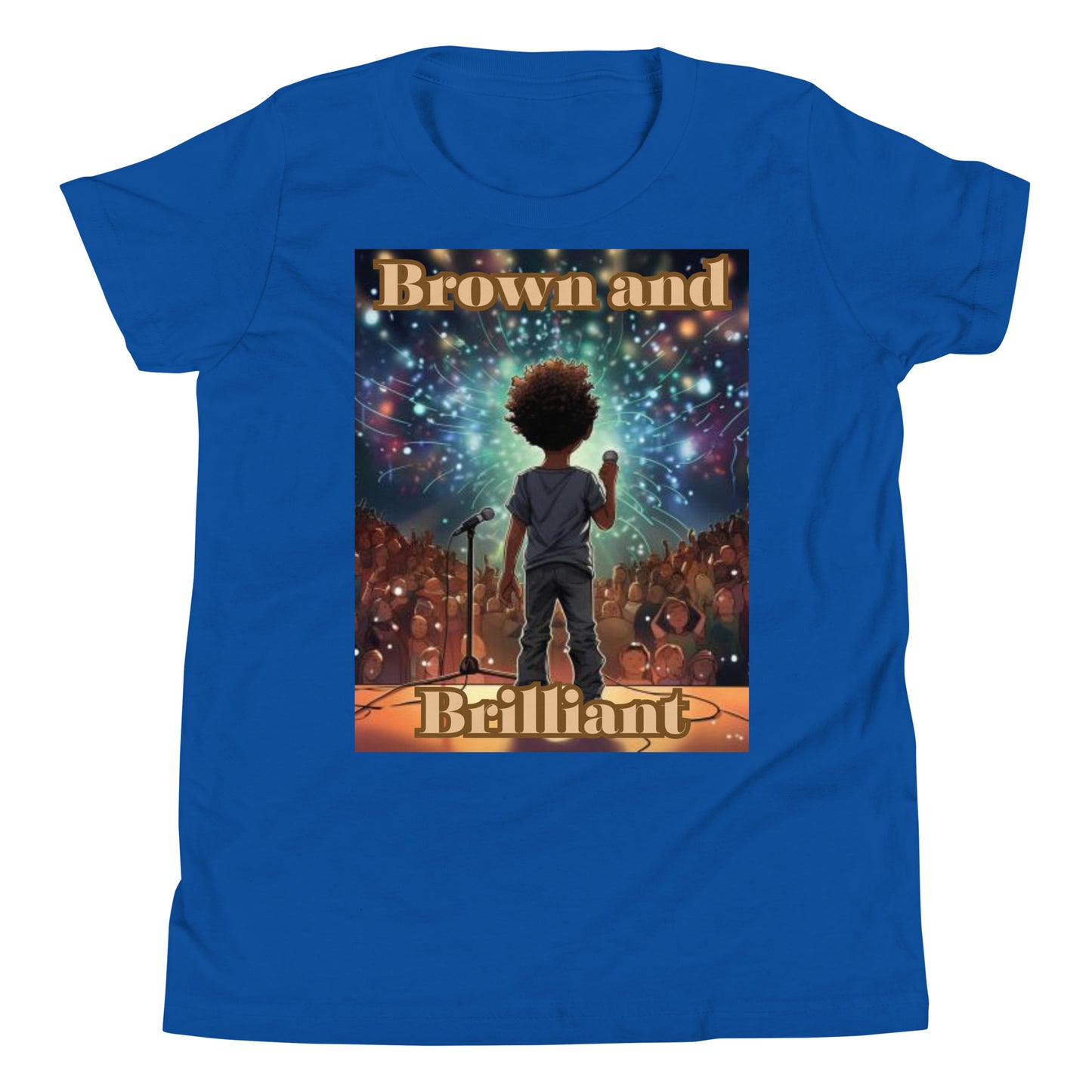 Brown and Brilliant Performer Youth Short Sleeve T-Shirt