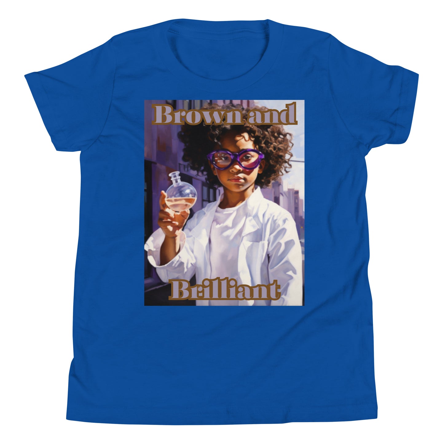 Brown and Brilliant Scientist Youth Short Sleeve T-Shirt