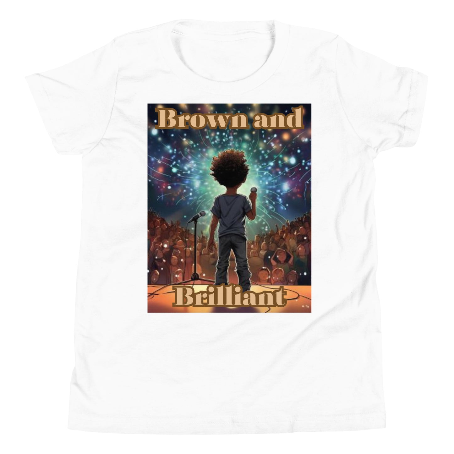 Brown and Brilliant Performer Youth Short Sleeve T-Shirt