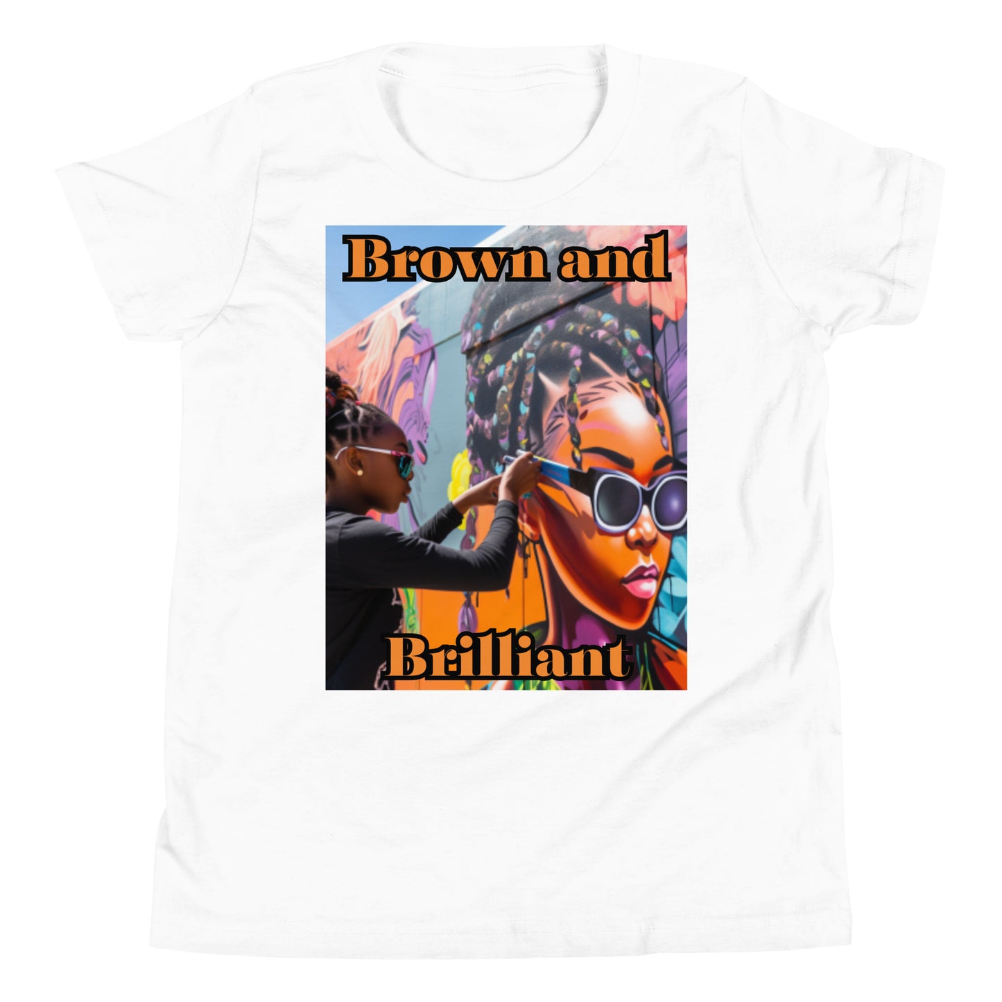 Brown and Brilliant Artist Youth Short Sleeve T-Shirt